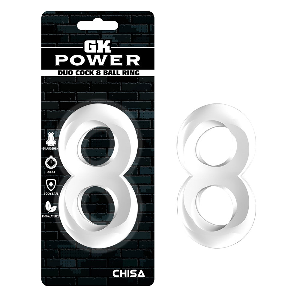 Duo Cock 8 Bal Ring-Clear